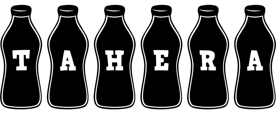 Tahera bottle logo