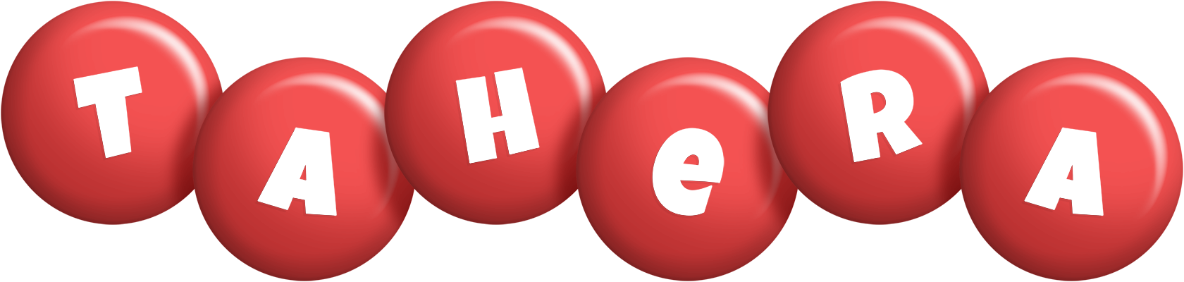 Tahera candy-red logo