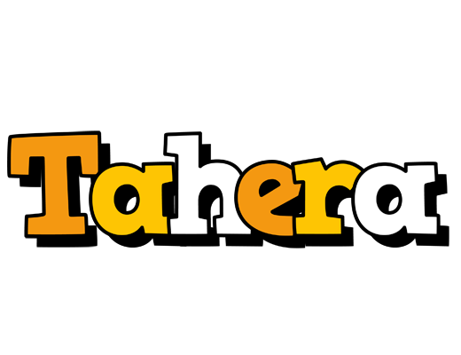 Tahera cartoon logo