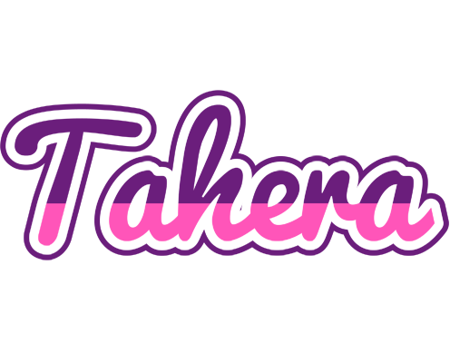 Tahera cheerful logo