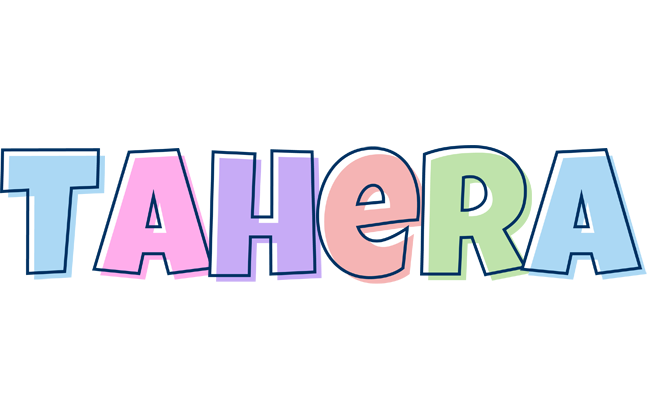 Tahera pastel logo