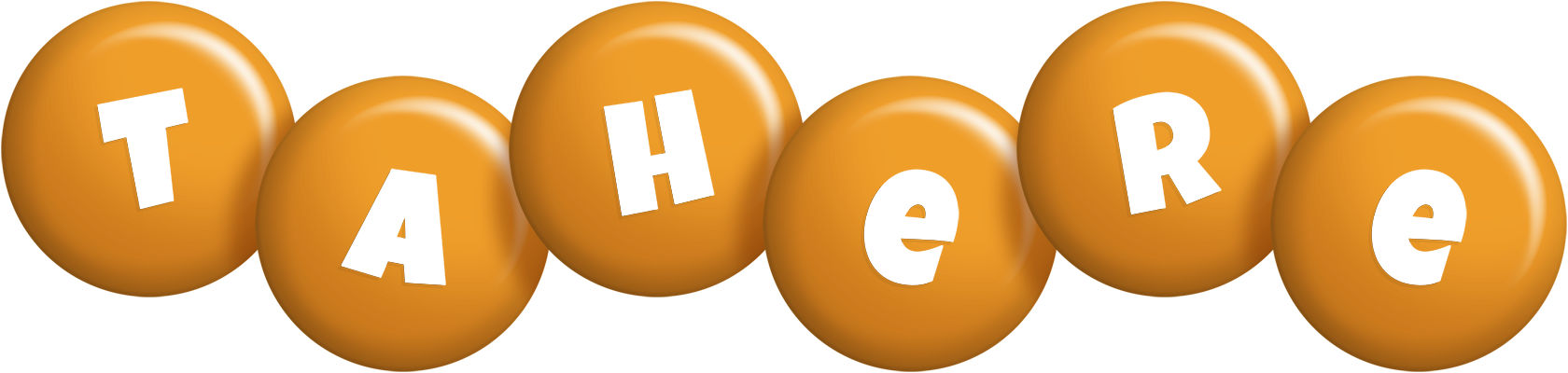 Tahere candy-orange logo