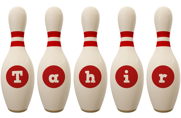 Tahir bowling-pin logo
