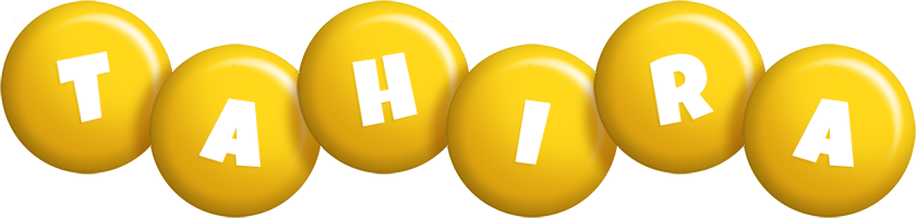 Tahira candy-yellow logo