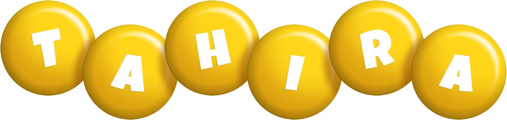 Tahira candy-yellow logo