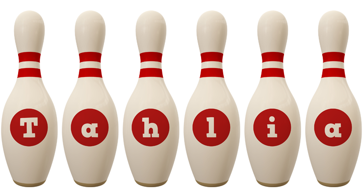 Tahlia bowling-pin logo