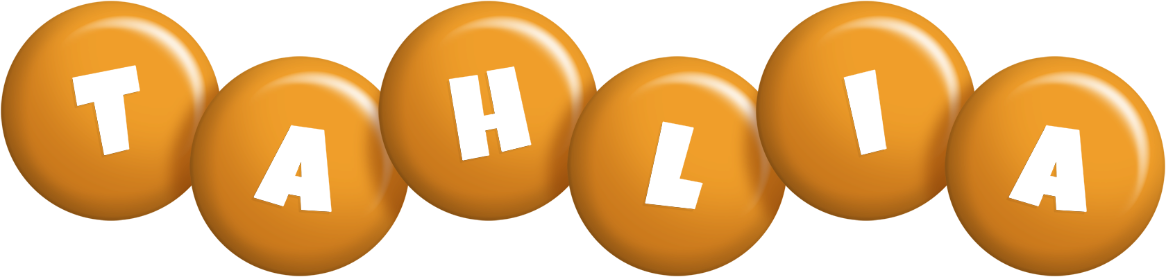 Tahlia candy-orange logo