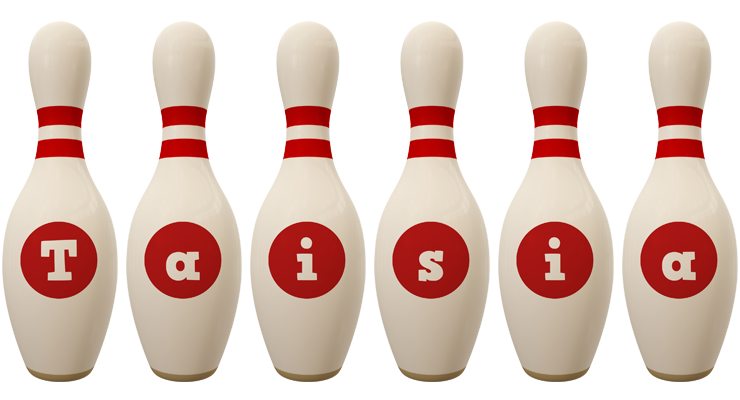 Taisia bowling-pin logo