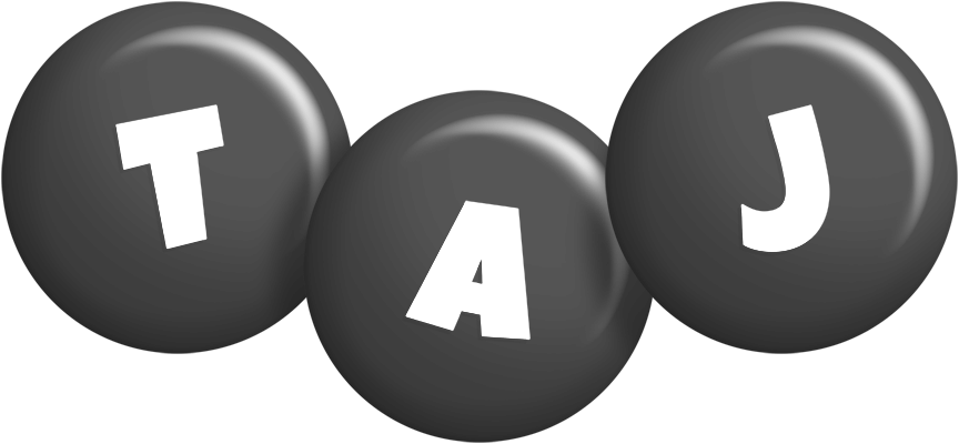 Taj candy-black logo