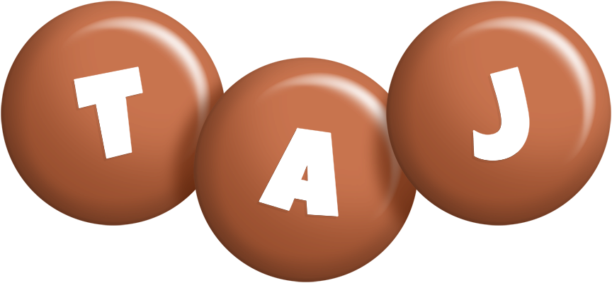 Taj candy-brown logo