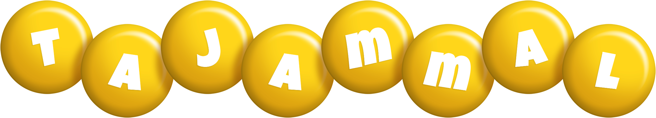 Tajammal candy-yellow logo