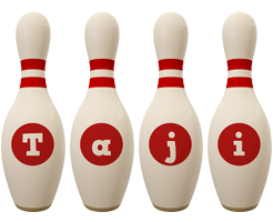 Taji bowling-pin logo