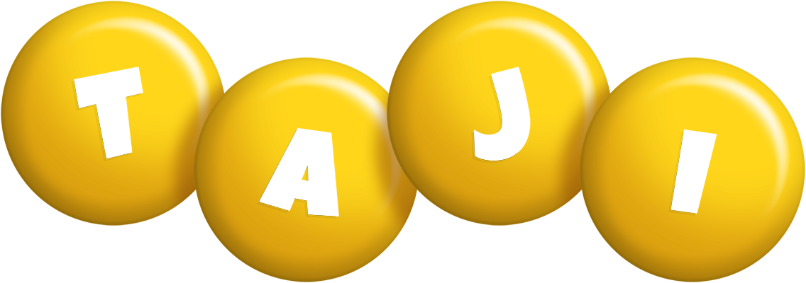 Taji candy-yellow logo
