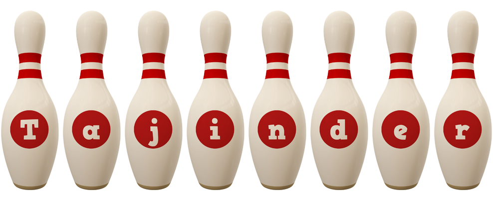 Tajinder bowling-pin logo