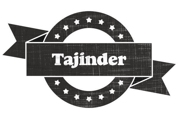Tajinder grunge logo