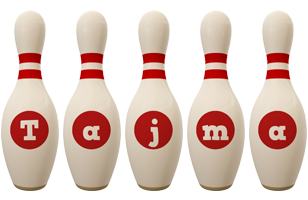Tajma bowling-pin logo