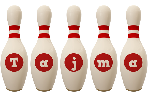 Tajma bowling-pin logo