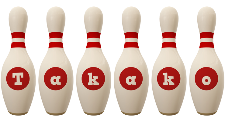 Takako bowling-pin logo