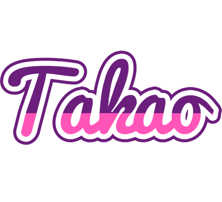 Takao cheerful logo