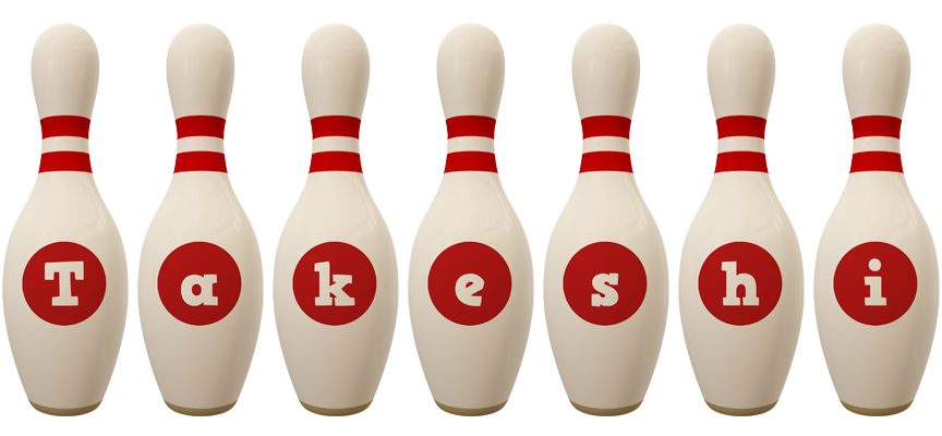 Takeshi bowling-pin logo