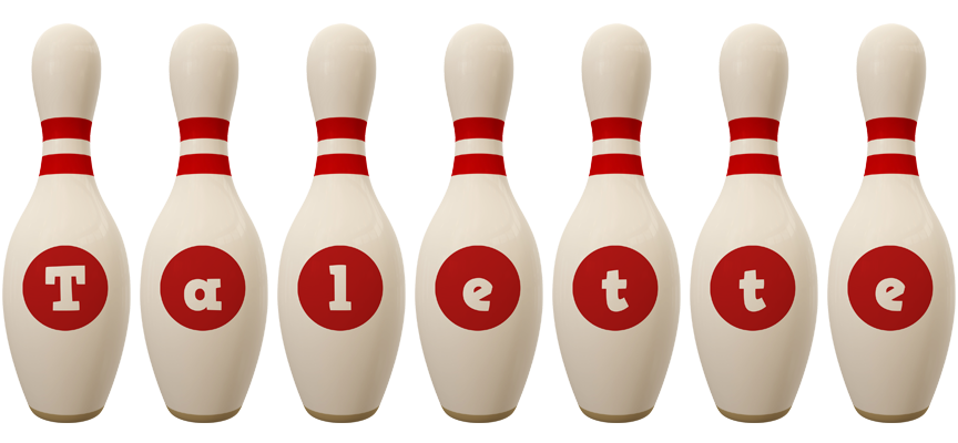 Talette bowling-pin logo