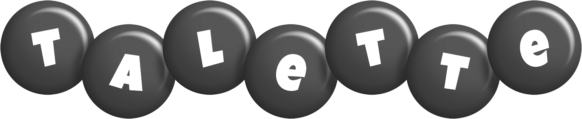 Talette candy-black logo