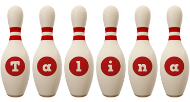 Talina bowling-pin logo