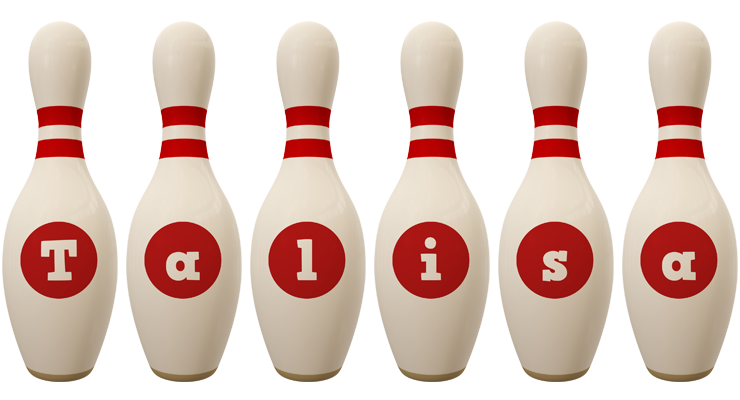 Talisa bowling-pin logo