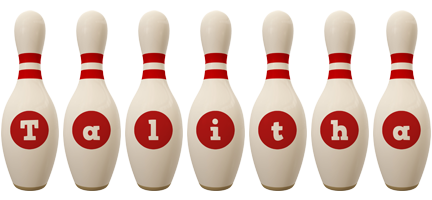 Talitha bowling-pin logo