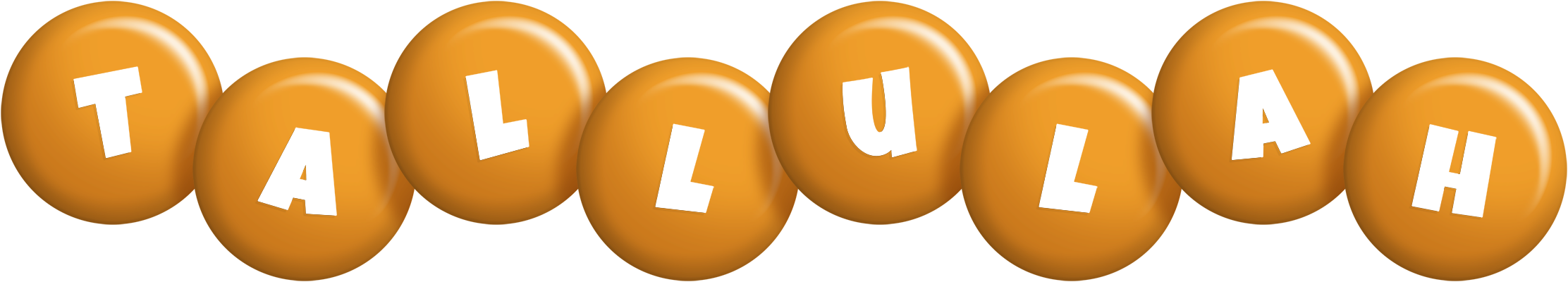 Tallulah candy-orange logo