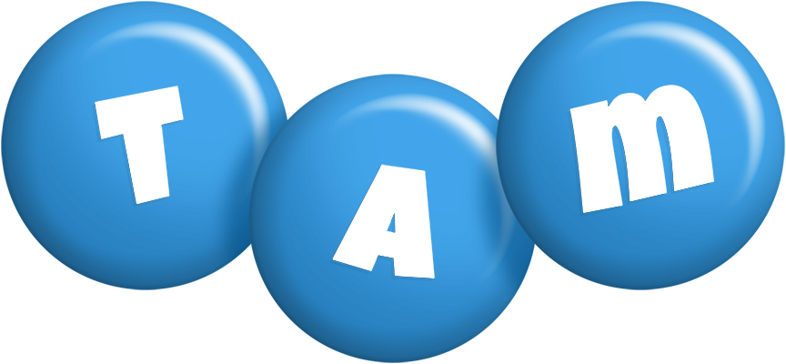 Tam candy-blue logo