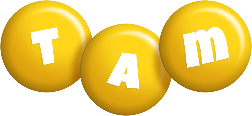 Tam candy-yellow logo