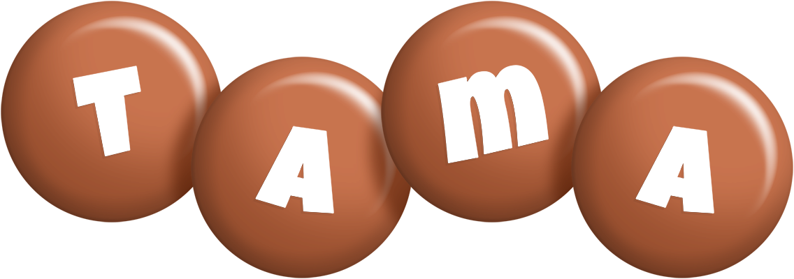 Tama candy-brown logo
