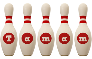 Tamam bowling-pin logo