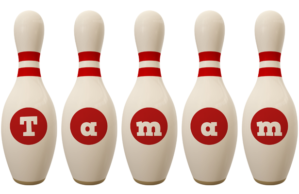 Tamam bowling-pin logo