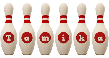 Tamika bowling-pin logo