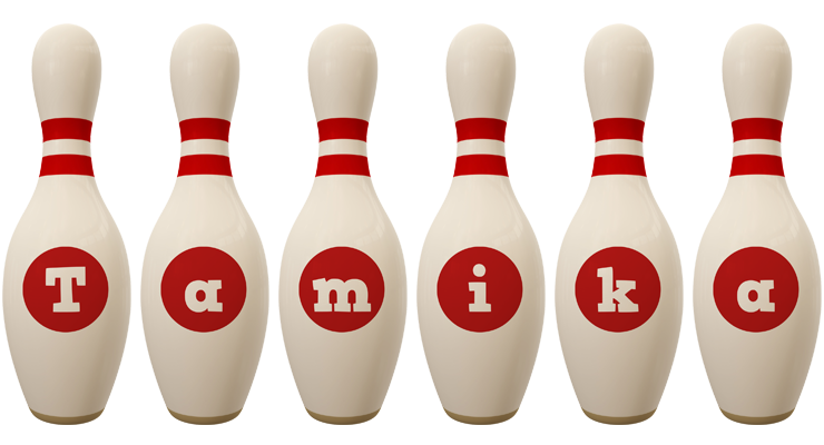 Tamika bowling-pin logo