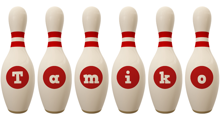 Tamiko bowling-pin logo