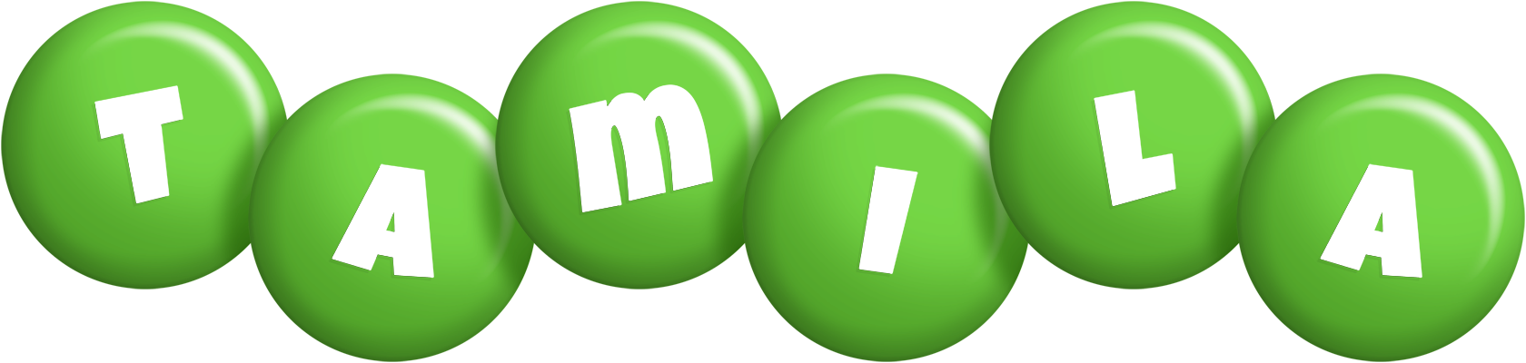 Tamila candy-green logo