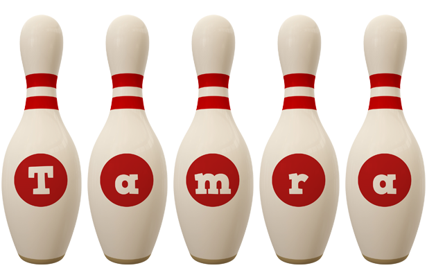 Tamra bowling-pin logo