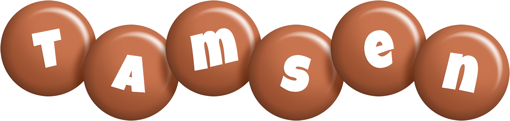 Tamsen candy-brown logo