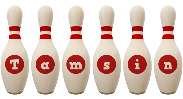 Tamsin bowling-pin logo