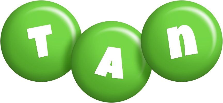 Tan candy-green logo