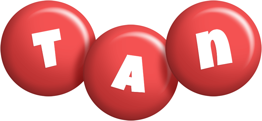 Tan candy-red logo