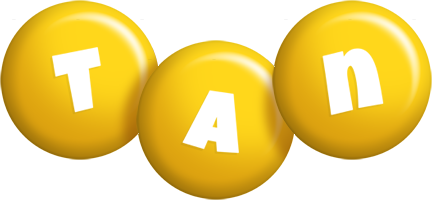 Tan candy-yellow logo
