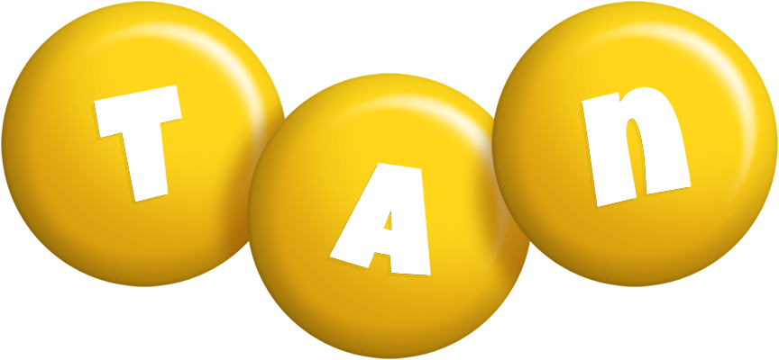 Tan candy-yellow logo
