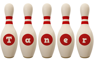 Taner bowling-pin logo