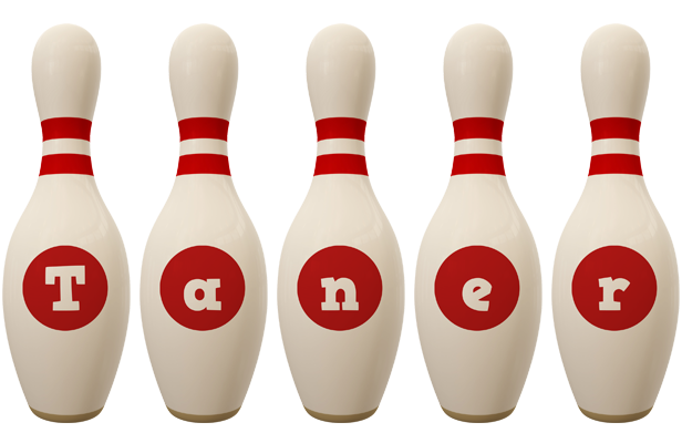 Taner bowling-pin logo