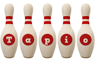 Tapio bowling-pin logo