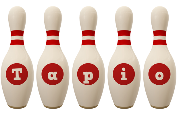 Tapio bowling-pin logo